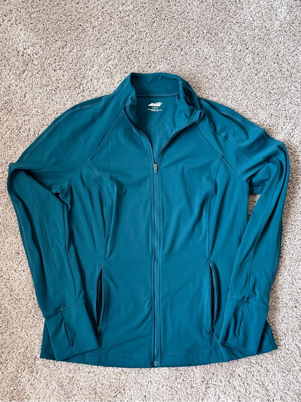 Women's Teal Lightweight Zip-Up Jacket